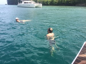 Daddy and George in Marigot Bay