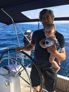 Taking the helm with daddy