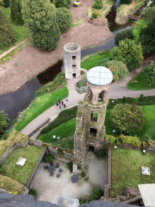 Blarney Castle - Veiw of round tower below
