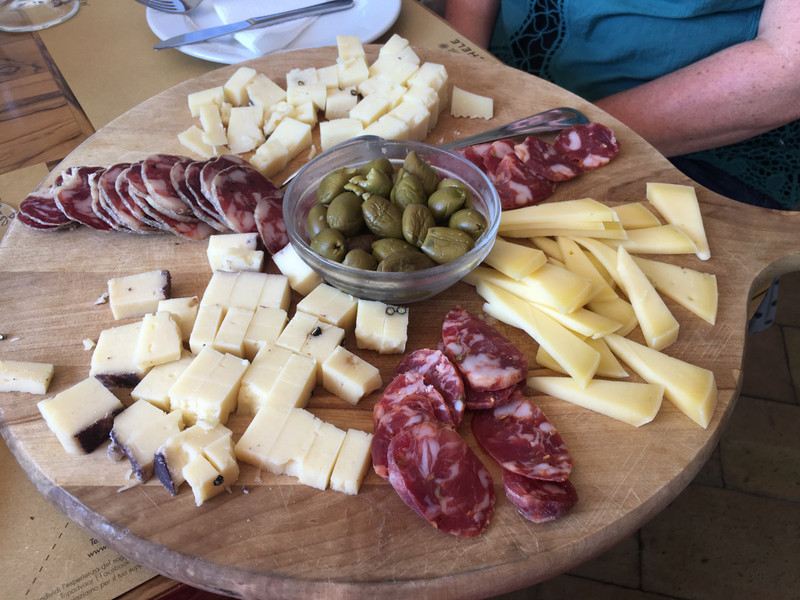 Cheese and meats. 