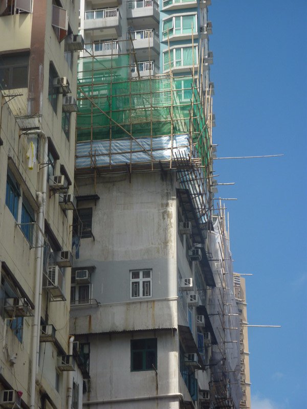 They still use bamboo for scaffolding here