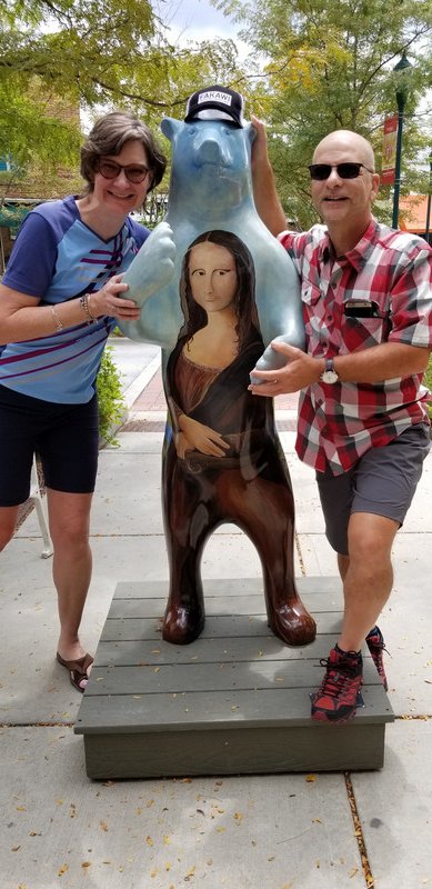Me and Albert with the Mona Lisa Bear