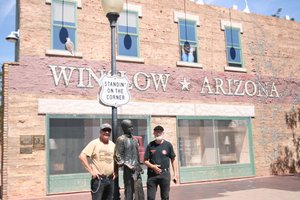 Pez & Nifty - Standing on the Corner, Winslow, AZ