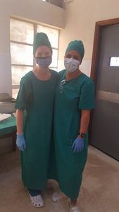 Scrubbing Into the OR- ready to catch babies