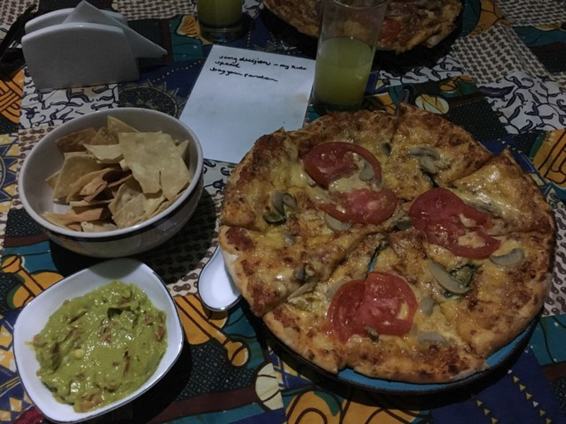 Fire Grilled Pizza and Guacamole