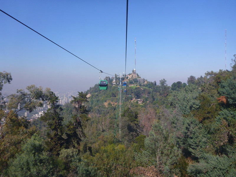 Going up the cable car