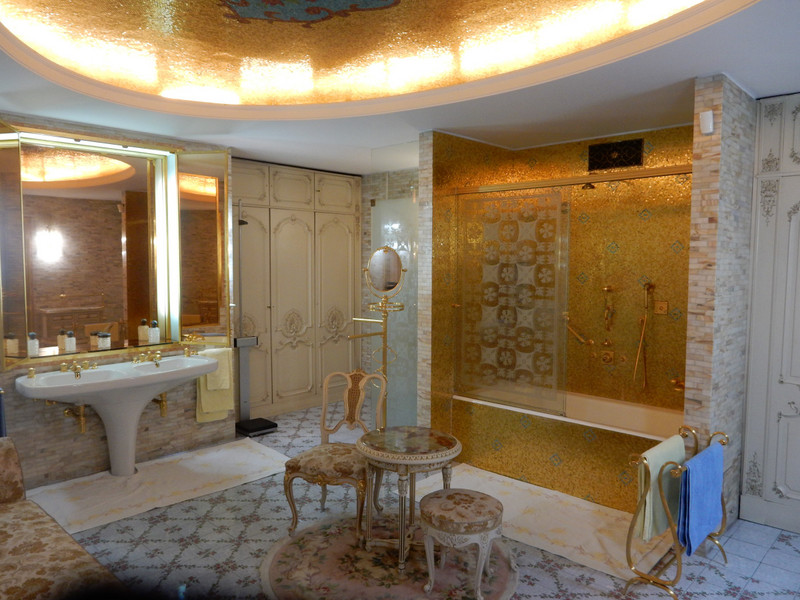 Ornate gold bathroom
