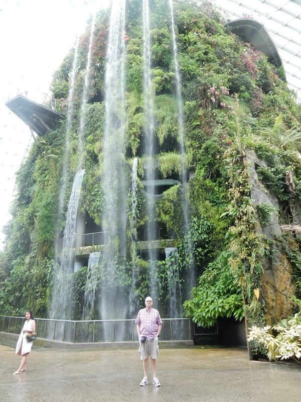 Very high indoor waterfall