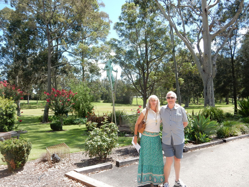 Stefan & Helen in the gardens at Hunter valley