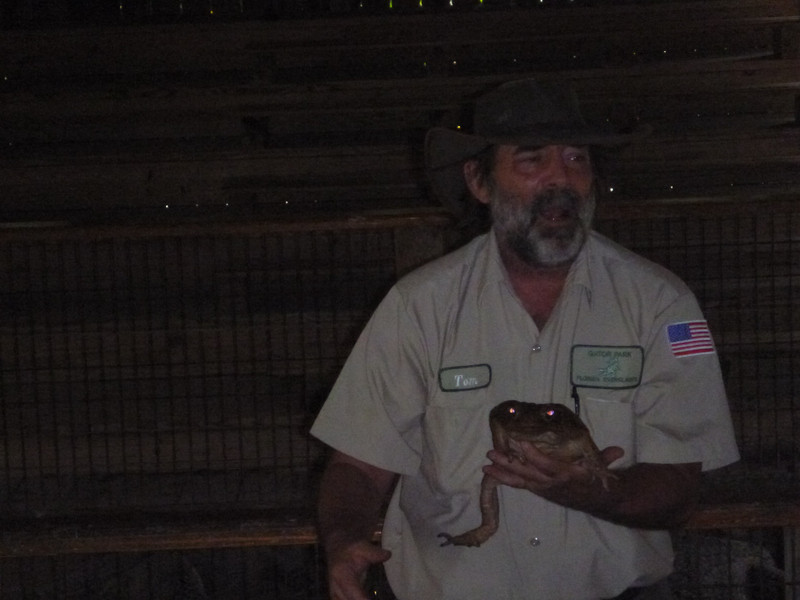 Showman with a toad