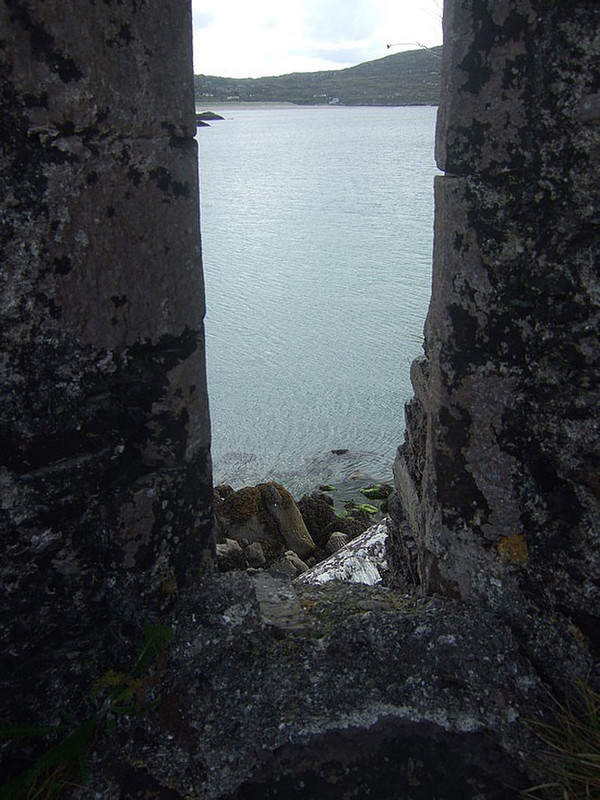 Looking out from ruined abbey