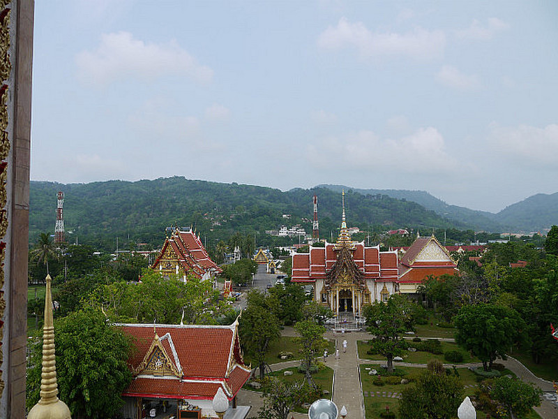 view of temple from top of tower
