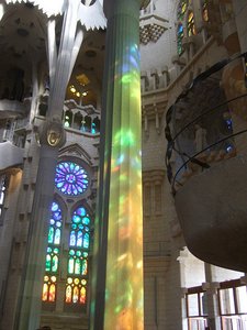Reflected light on column