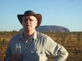 Champagne in front of Uluru
