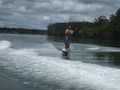 wake boarding by an expert