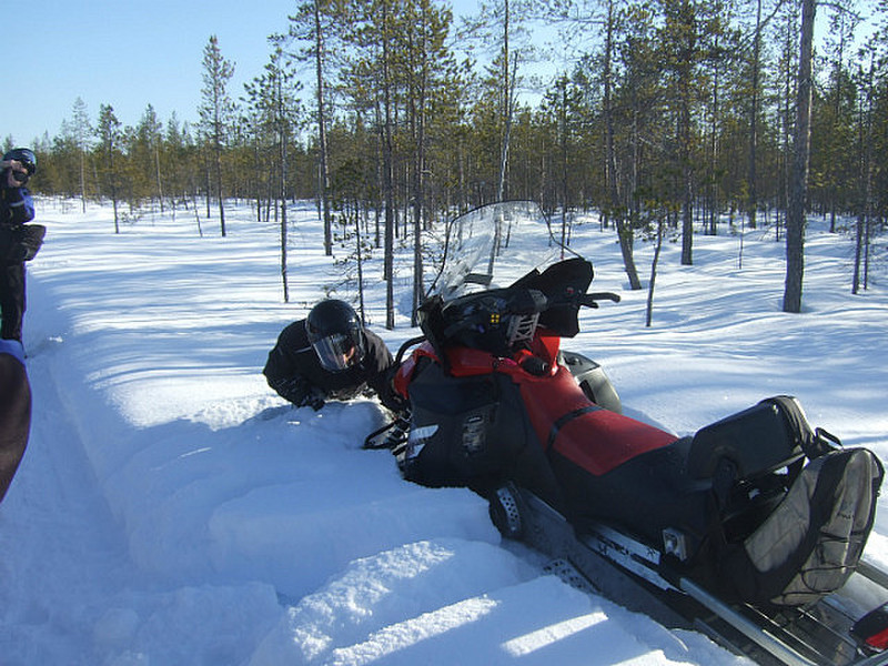 HOW TO DIG A SNOWMOBILE OUT OF THE SNOW