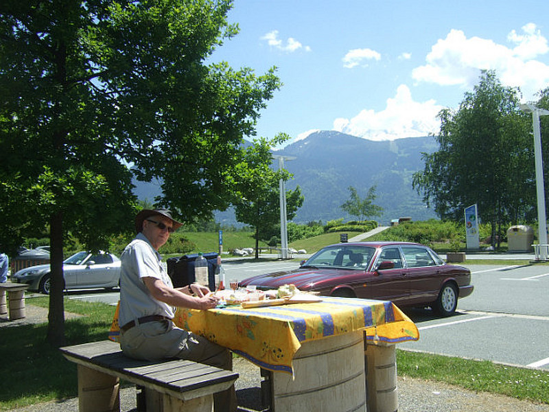 last picnic before Mont Blanc Tunnel