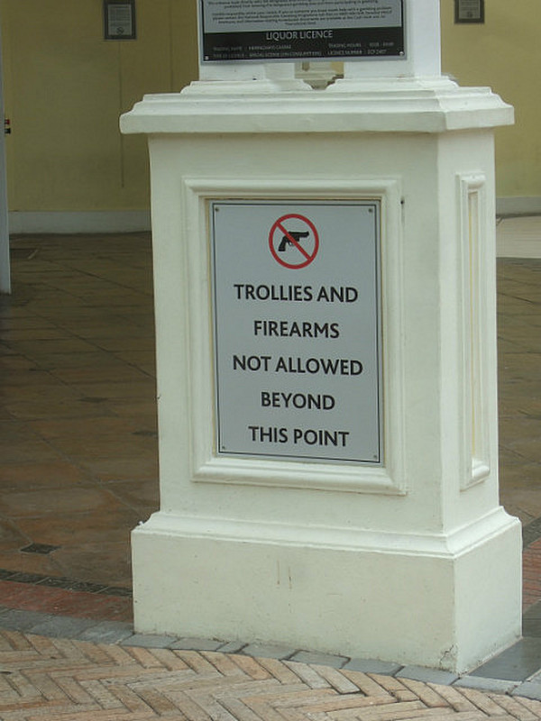 Sign outside Mall