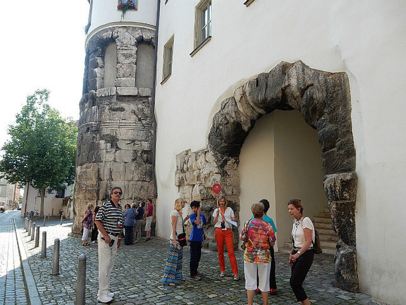 remains old original roman gate