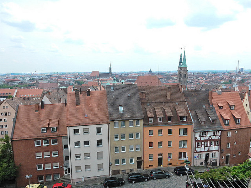 view over Nuremberg from castle
