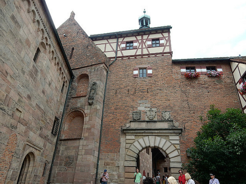 mixture of architectural styles in castle walls