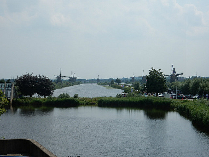 Polders with water at different levels between