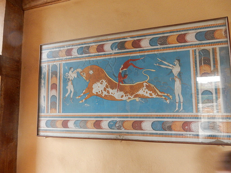 leaping the bull fresco