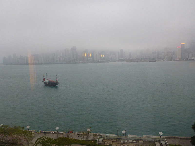 A misty Hong Kong from bedroom window