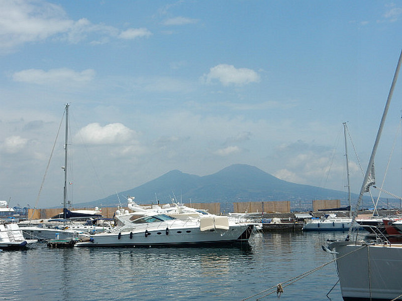 Vesuvius across the Marina