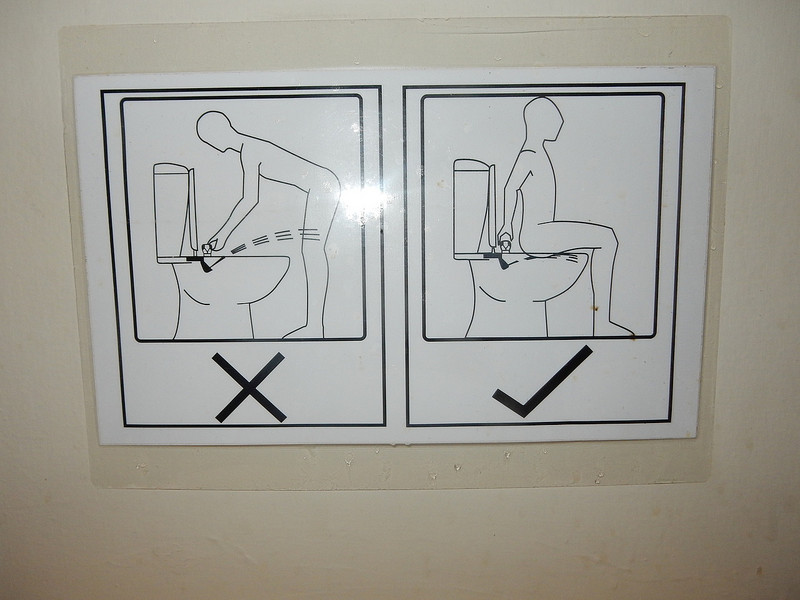 how to use the &quot;bum flush&quot; in the loo!