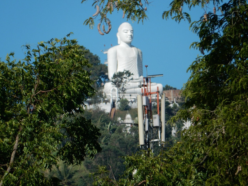Buddha high up on the hill