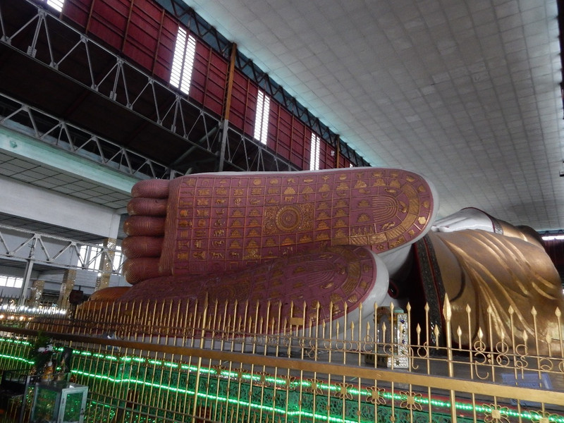 Feet of the huge Buddha