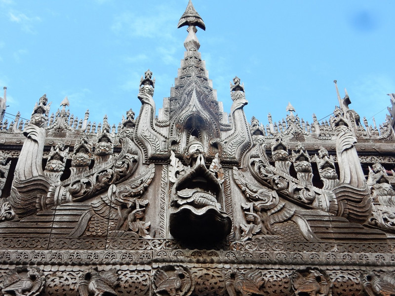 wood carvings on temple
