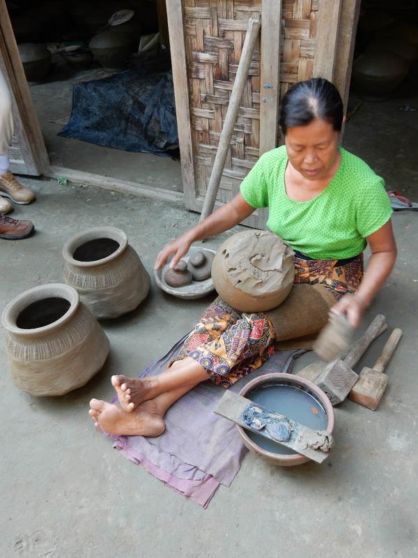 lady working her pots