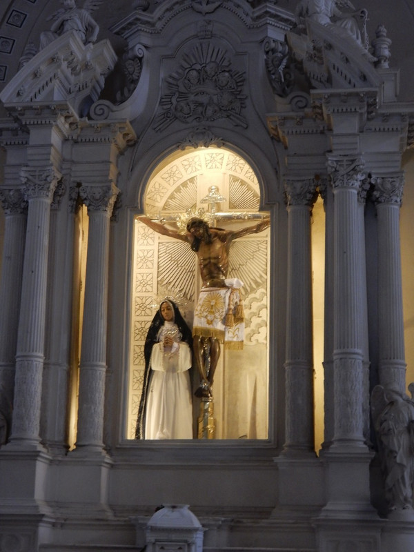 Black Christ in cathedral