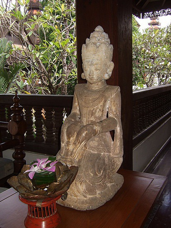 A statue in the hotel