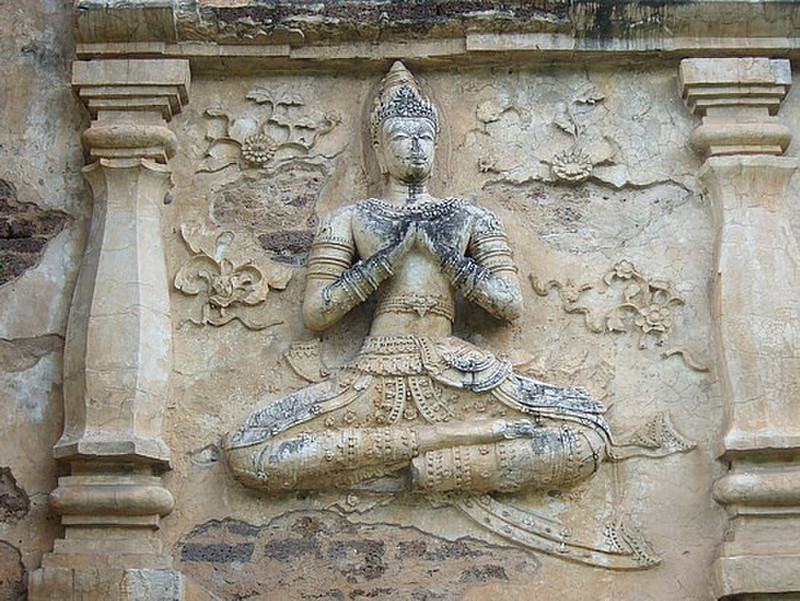detail on temple wall