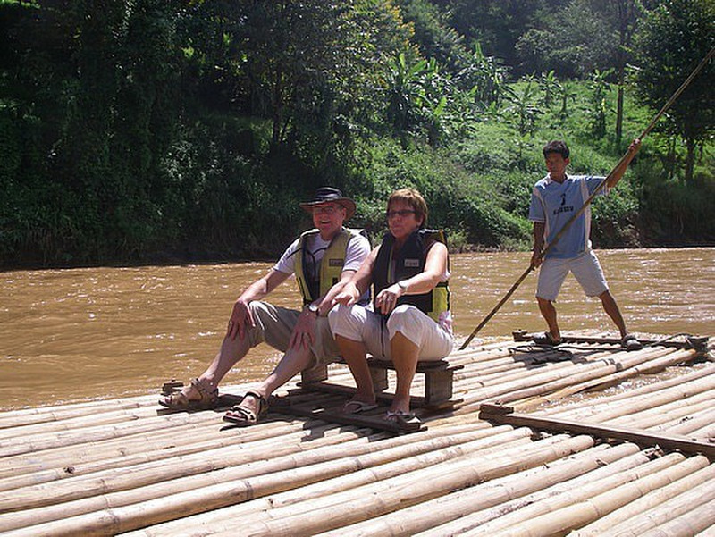 on the bamboo raft