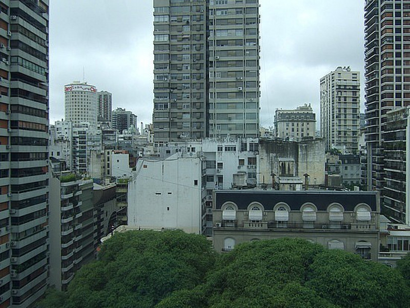 city from hotel window