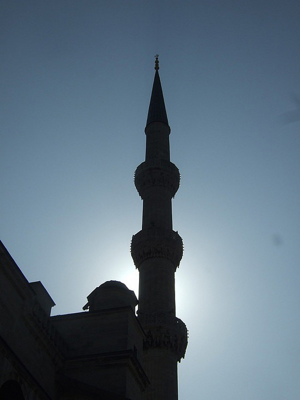 A spire of the Blue Mosque