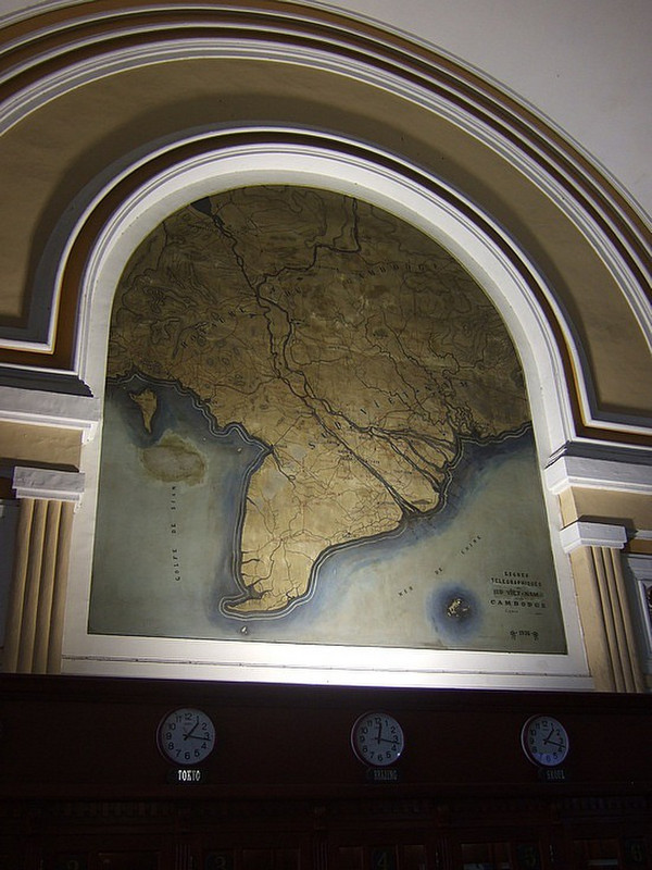 old french map in post office