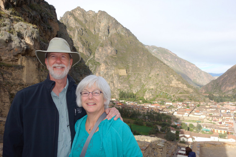 Pam & Bob overlooking Ollantaytambo