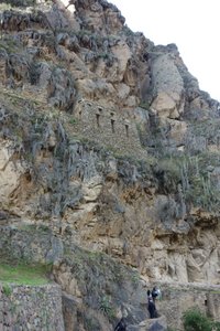 Ollantaytambo structures on the hill