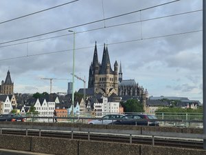 View back to Cologne Cathedral from the bridge