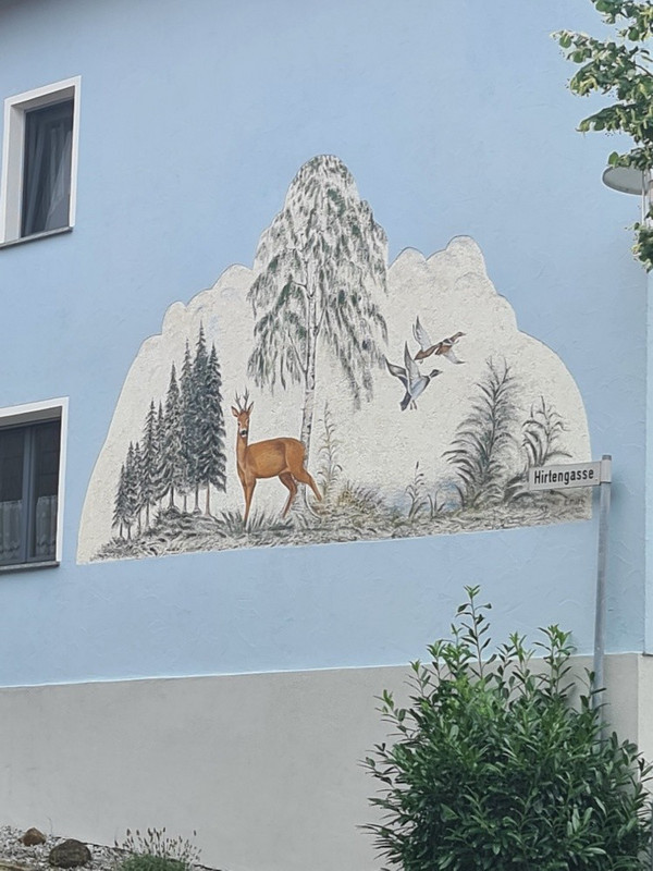 Just painted onto the side of a house