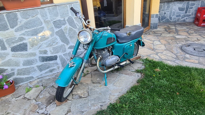 Vintage motorbike at our restaurant last night