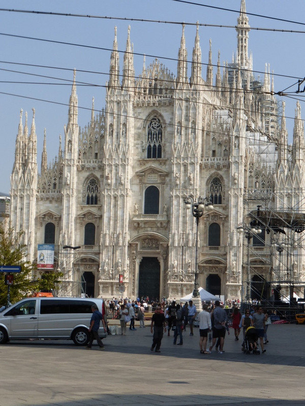 Our first view of the Duomo of Milan