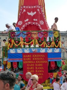 Hare Krishnas outside the square ...