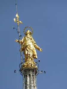 Madonnina, covered in gold leaf