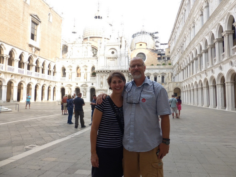 Jim and I in courtyard of the Doge Palace